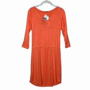 LA Made Tangerine Knit Blouson Dress XS